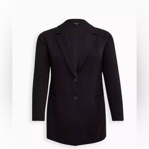 Women's Black Torrid light weight long line Blazer size 1X